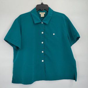 Travel Smith Women's Blouse Teal Large